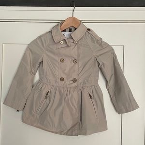 Burberry Girls’ Double-Breasted Trench Coat